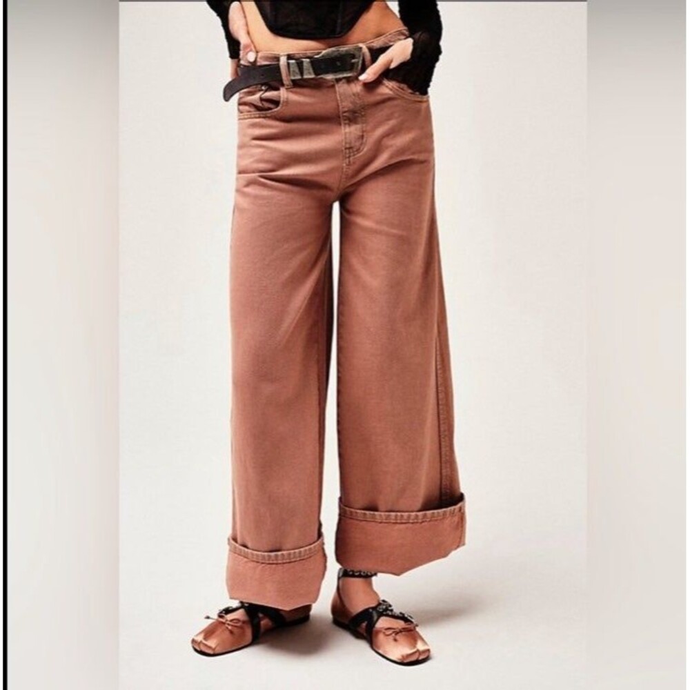 Free People CRVY Gia Wide-Leg Jeans